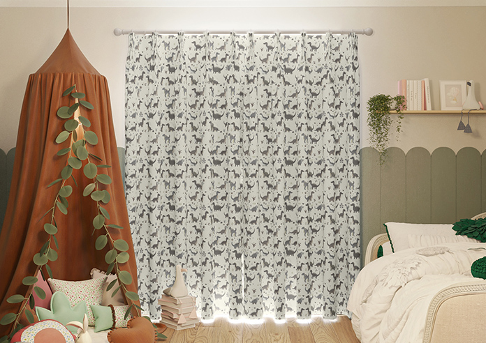 Dino Land, Fossil Grey - Made to Measure Curtains - Image 6